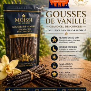 Grand Cru Vanille des Comores® Gousses de Vanille Premium
