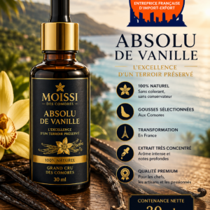 Grand Cru Vanille des Comores® Absolu de Vanille Pure – 30 ml